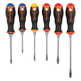 Juego de 6 destornilladores mixtos mango comfortable truper..